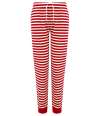 SK085 SF Clothing Ladies Lounge Pants Red / White Stripes colour image